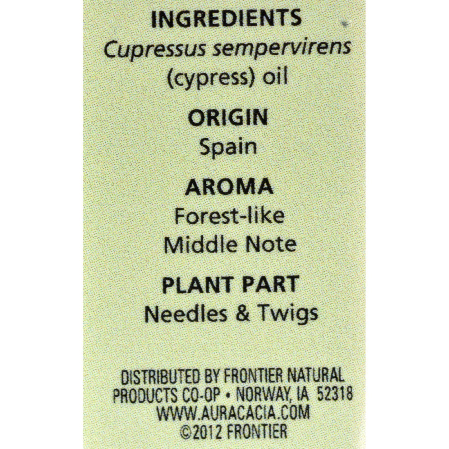 Aura Cacia - Essential Solutions Oil Cypress - 0.5 fl oz