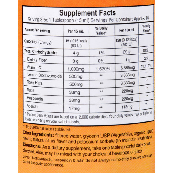 Dynamic Health Liquid Vitamin C Natural Citrus - 1000 mg - 8 fl oz