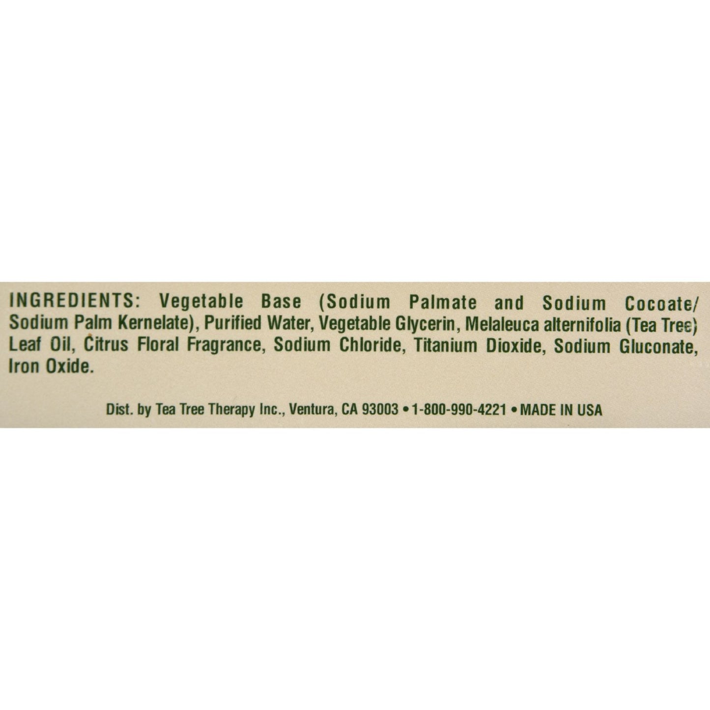 Tea Tree Therapy Vegetable Base Soap with Tea Tree Oil - 3.9 oz