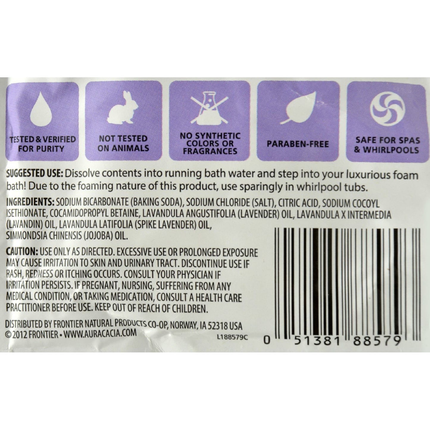 Aura Cacia - Foam Bath Relaxing Lavender - 2.5 oz - Case of 6