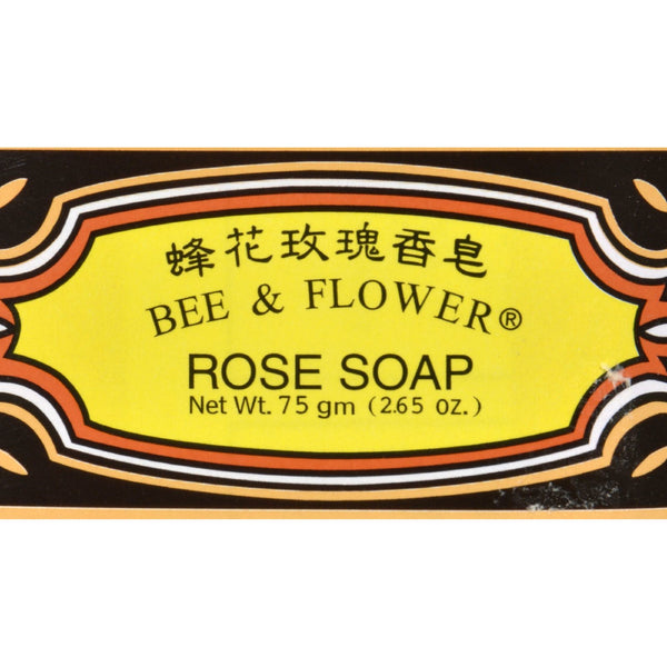 Bee and Flower Soap Rose - 2.65 oz - Case of 12