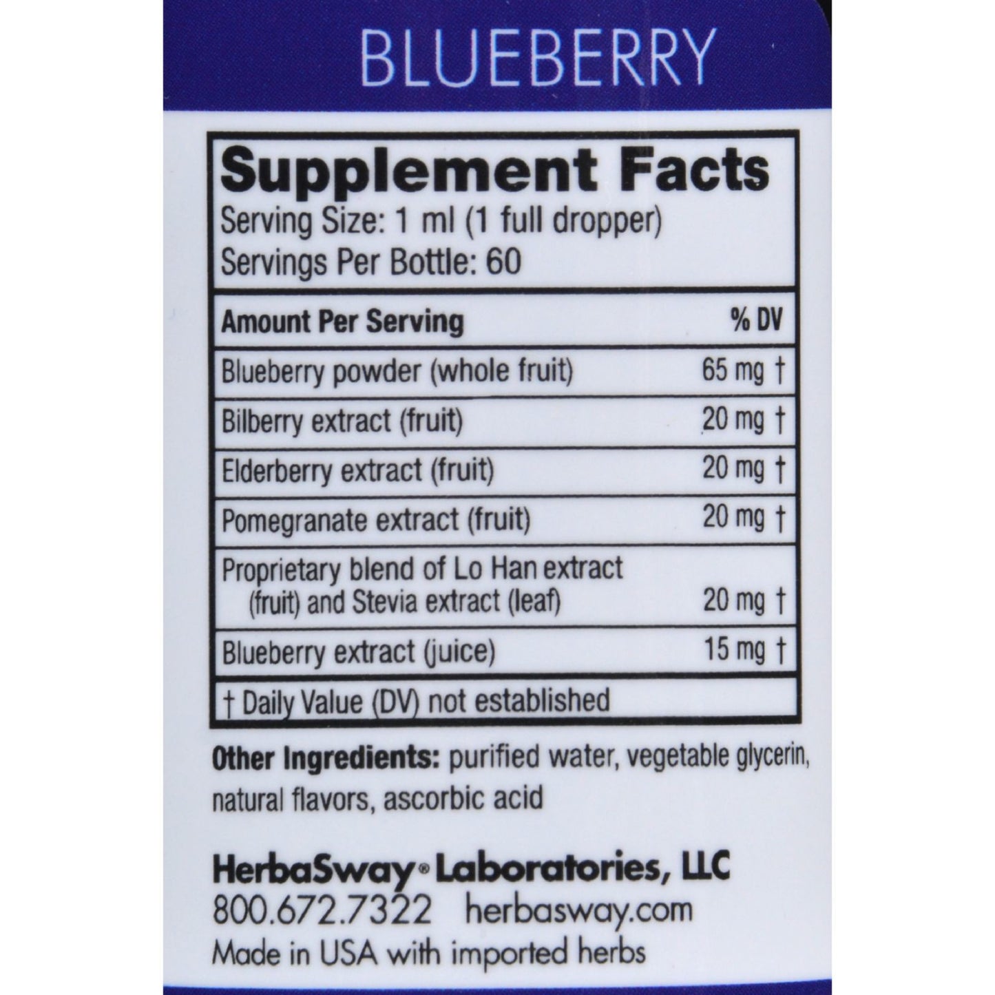 Herbasway Laboratories Blueberry Magic Deep Blue Tea - 2 fl oz