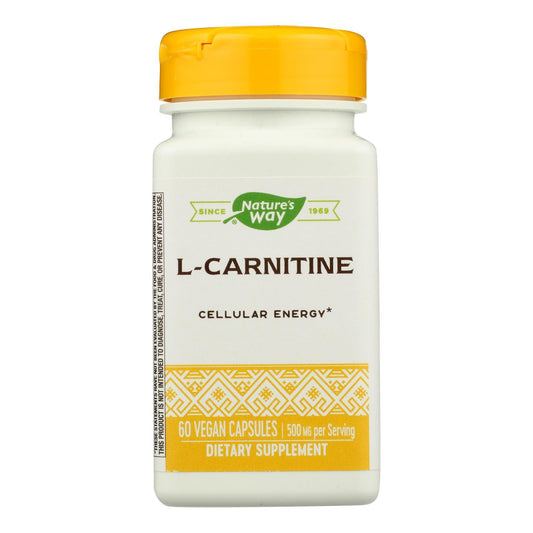 Nature's Way - L-Carnitine - 500 mg - 60 Vegetarian Capsules