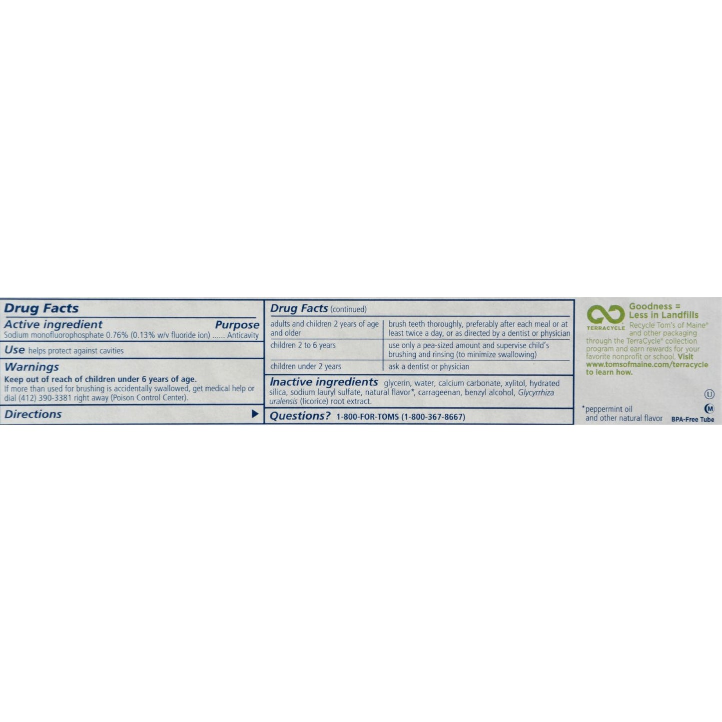 Tom's of Maine Wicked Fresh Toothpaste Cool Peppermint - 4.7 oz - Case of 6