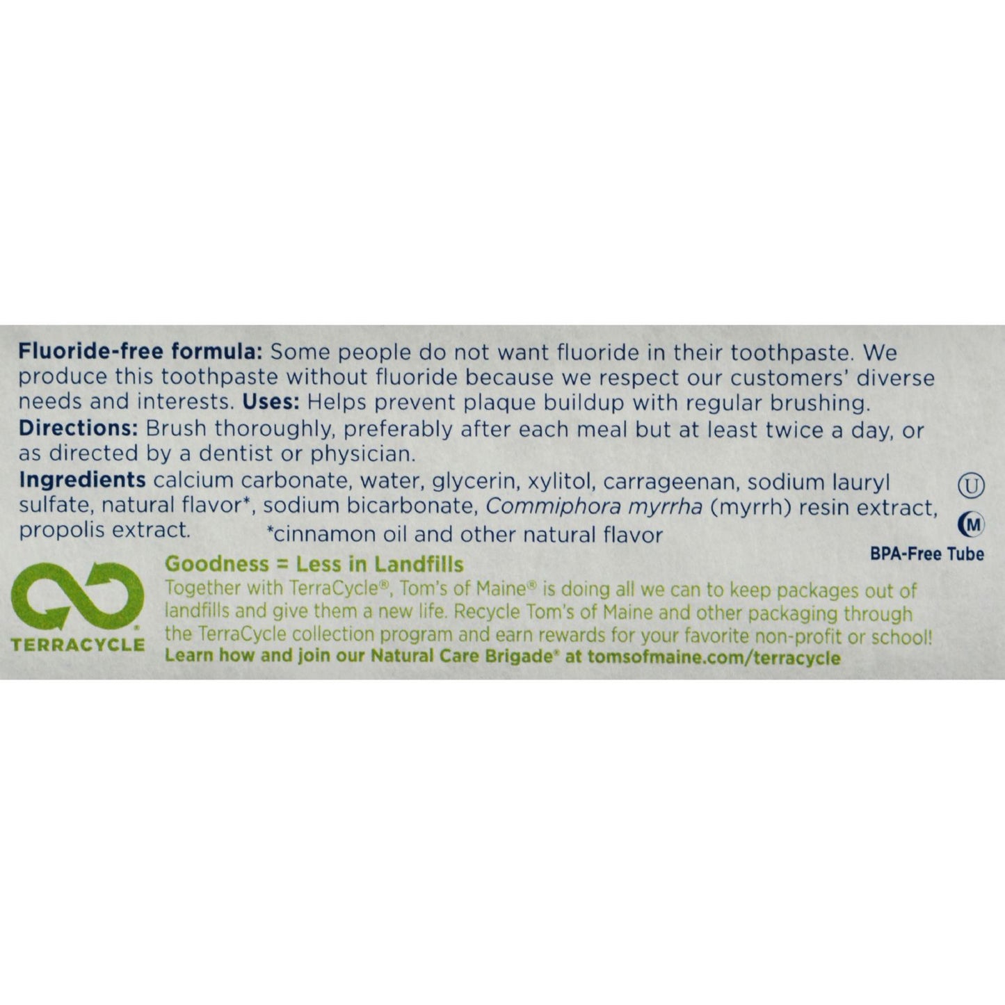 Tom's of Maine Propolis and Myrrh Toothpaste Cinnamint - 5.5 oz - Case of 6