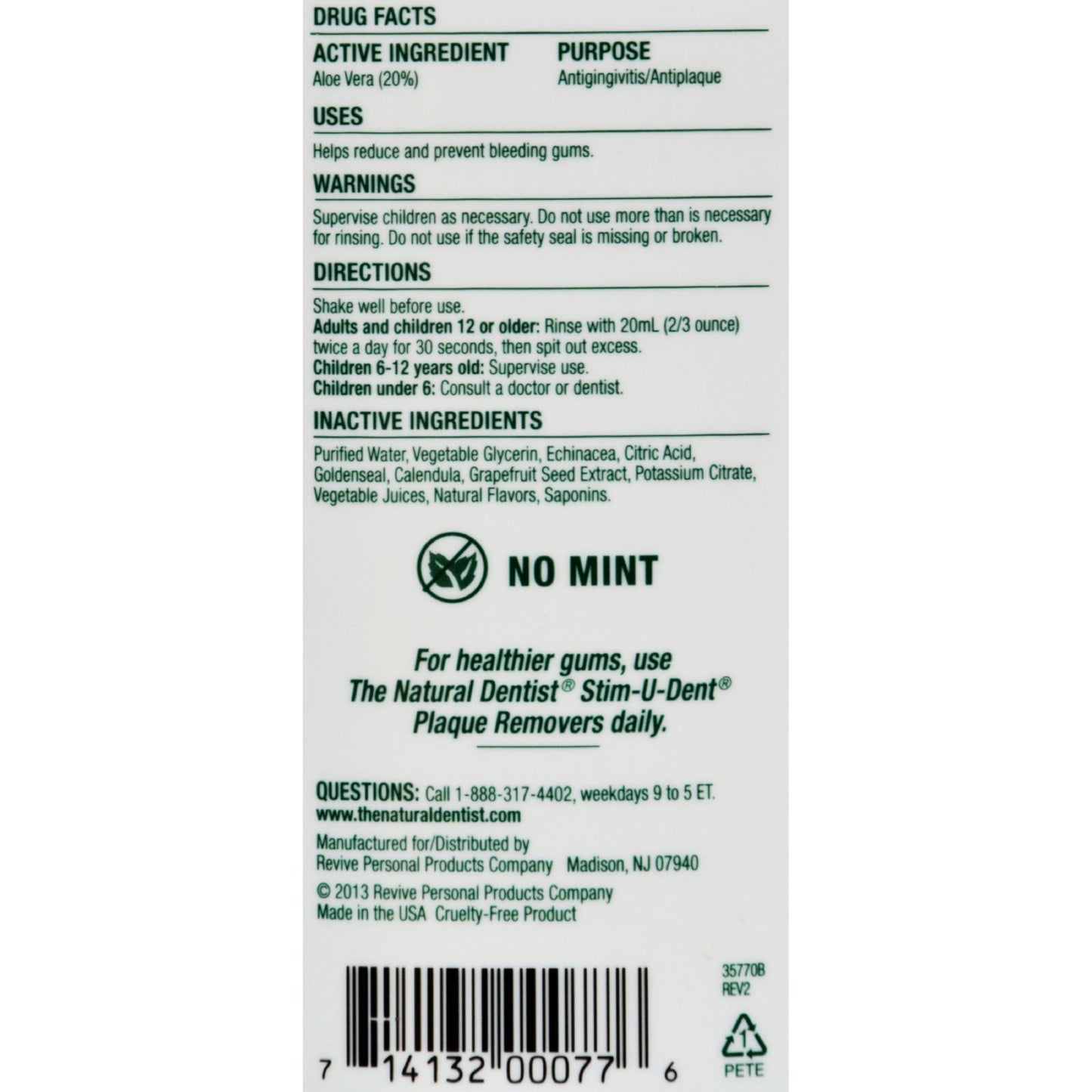 Natural Dentist Daily Healthy Gums Antigingivitis Rinse Orange Zest - 16 fl oz