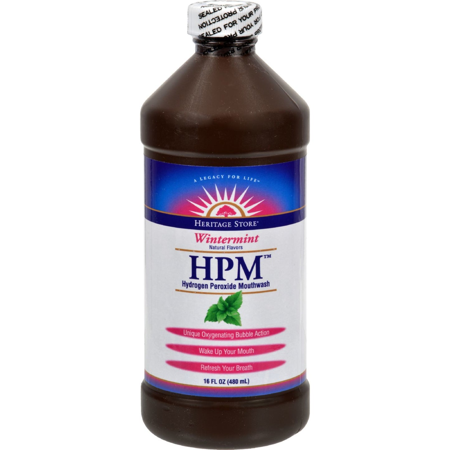 Heritage Products HPM Hydrogen Peroxide Mouthwash Wintermint - 16 fl oz