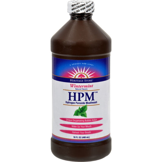 Heritage Products HPM Hydrogen Peroxide Mouthwash Wintermint - 16 fl oz