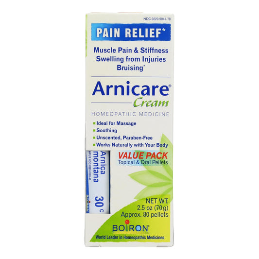 Boiron - Arnicare Cream Value Pack with 30 C Blue Tube - 2.5 oz