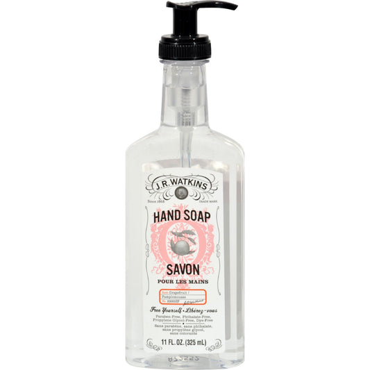 J.R. Waktins Liquid Hand Soap - Grapefruit - Case of 6 - 11 oz