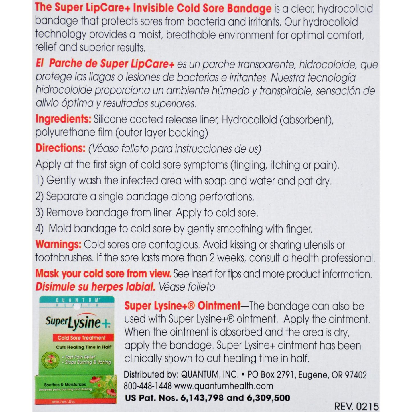 Quantum Research Lipcare Plus Invisible Cold Sore Bandage - 12 count