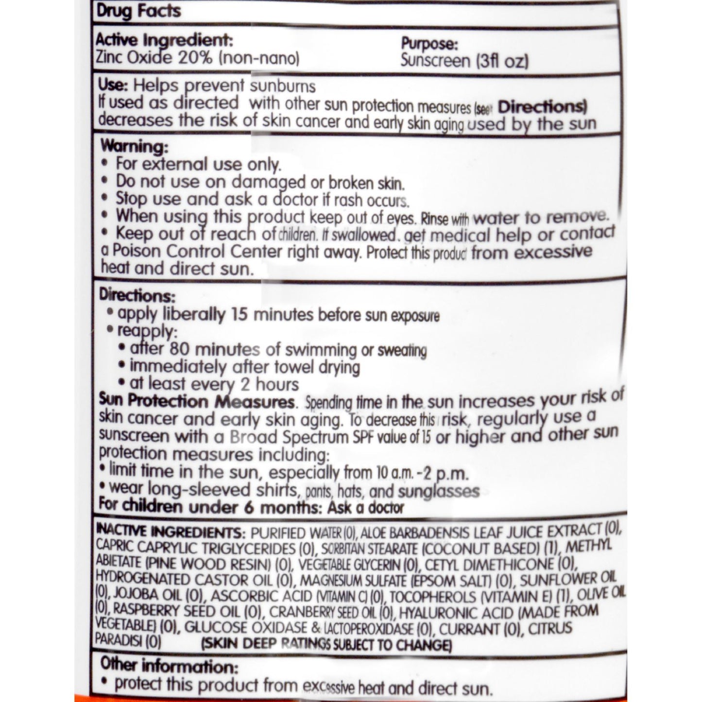Thinksport Suncreen - SPF 50+ - 3 fl oz