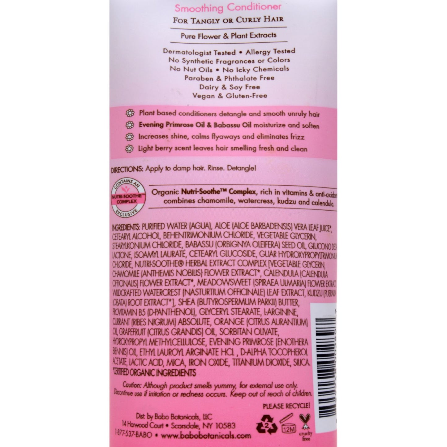 Babo Botanicals - Detangling Conditioner - Instantly Smooth Berry Primrose - 6 oz