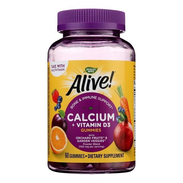 Nature's Way - Alive! Calcium plus D3 Gummies - 60 Gummies