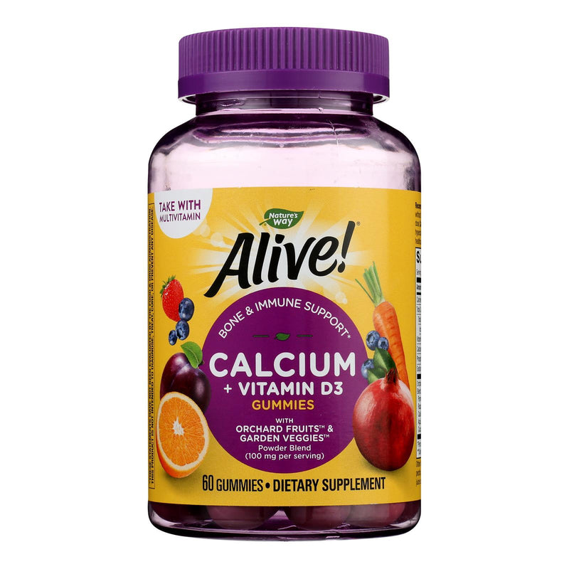 Nature's Way - Alive! Calcium plus D3 Gummies - 60 Gummies