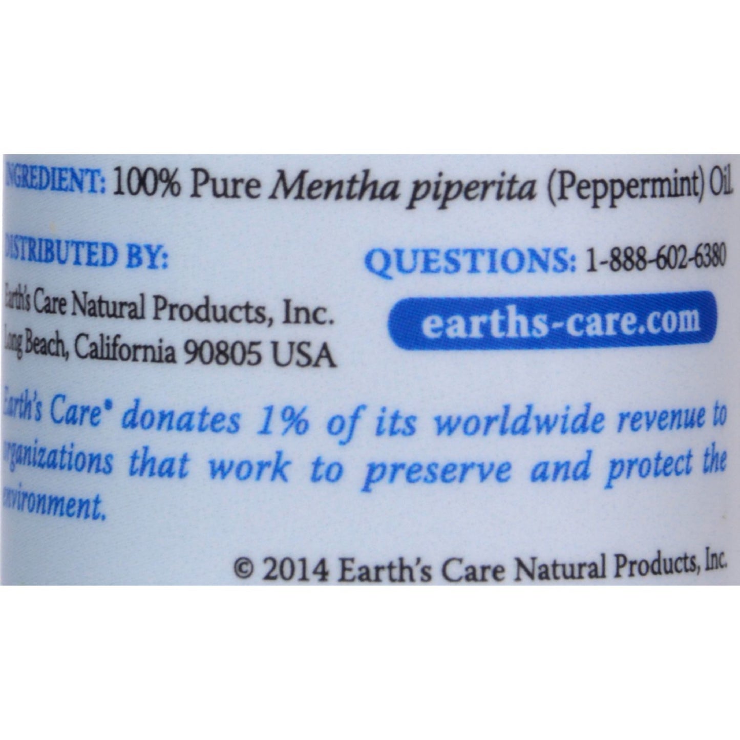 Earth's Care Essential Oil - 100 Percent Pure - Natr - Peppermint - 1 fl oz
