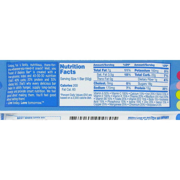 Balance Bar - Yogurt Honey Peanut - 1.76 oz - Case of 6