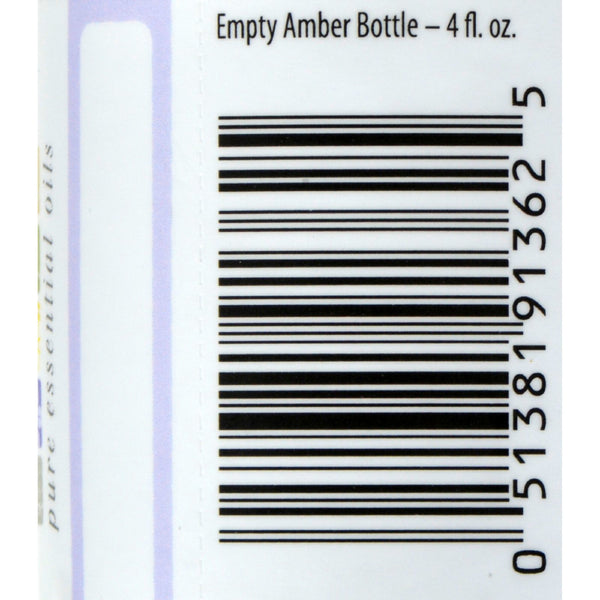 Aura Cacia - Bottle - Glass - Amber with Writable Label - 4 oz