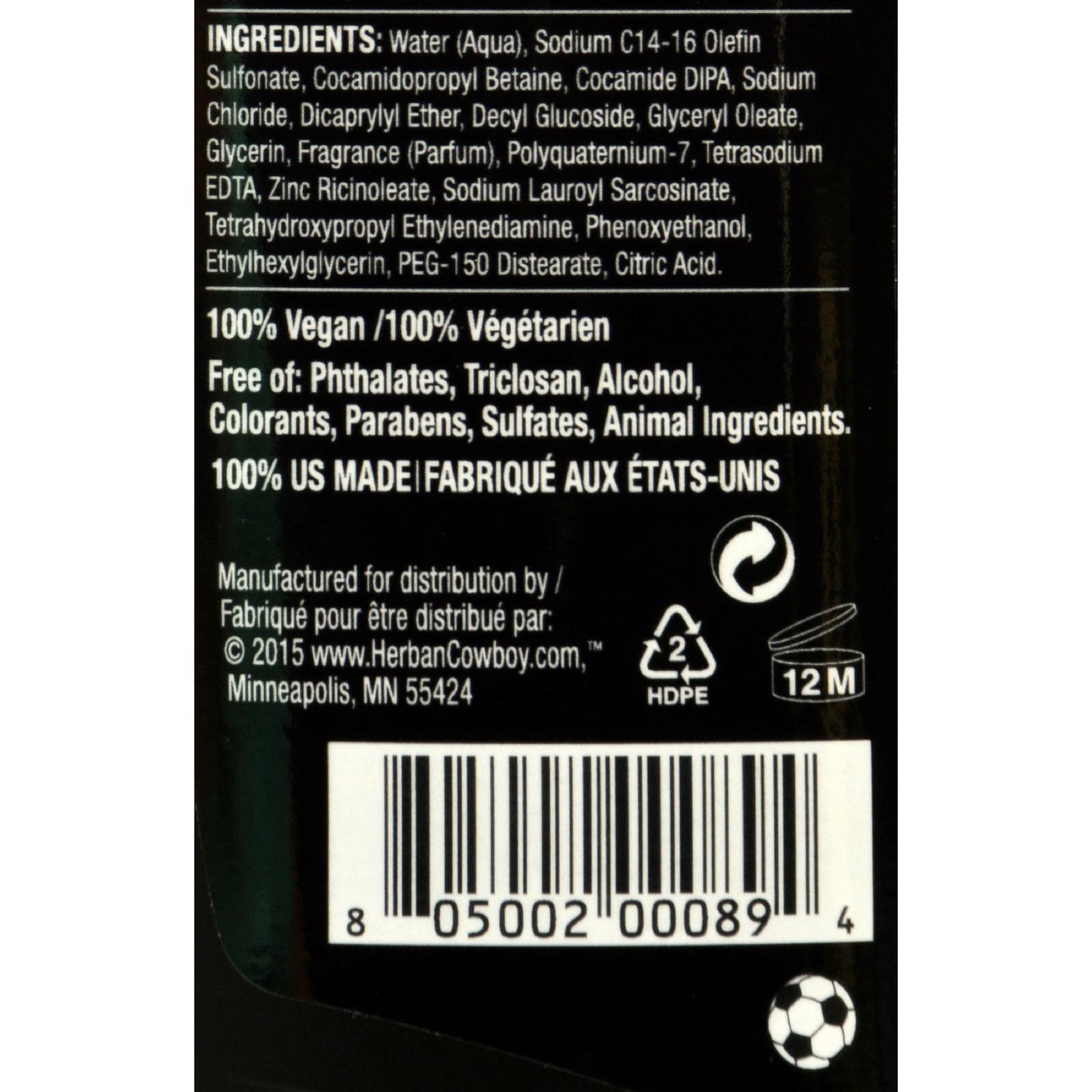 Herban Cowboy Body Wash - Sport - 18 oz