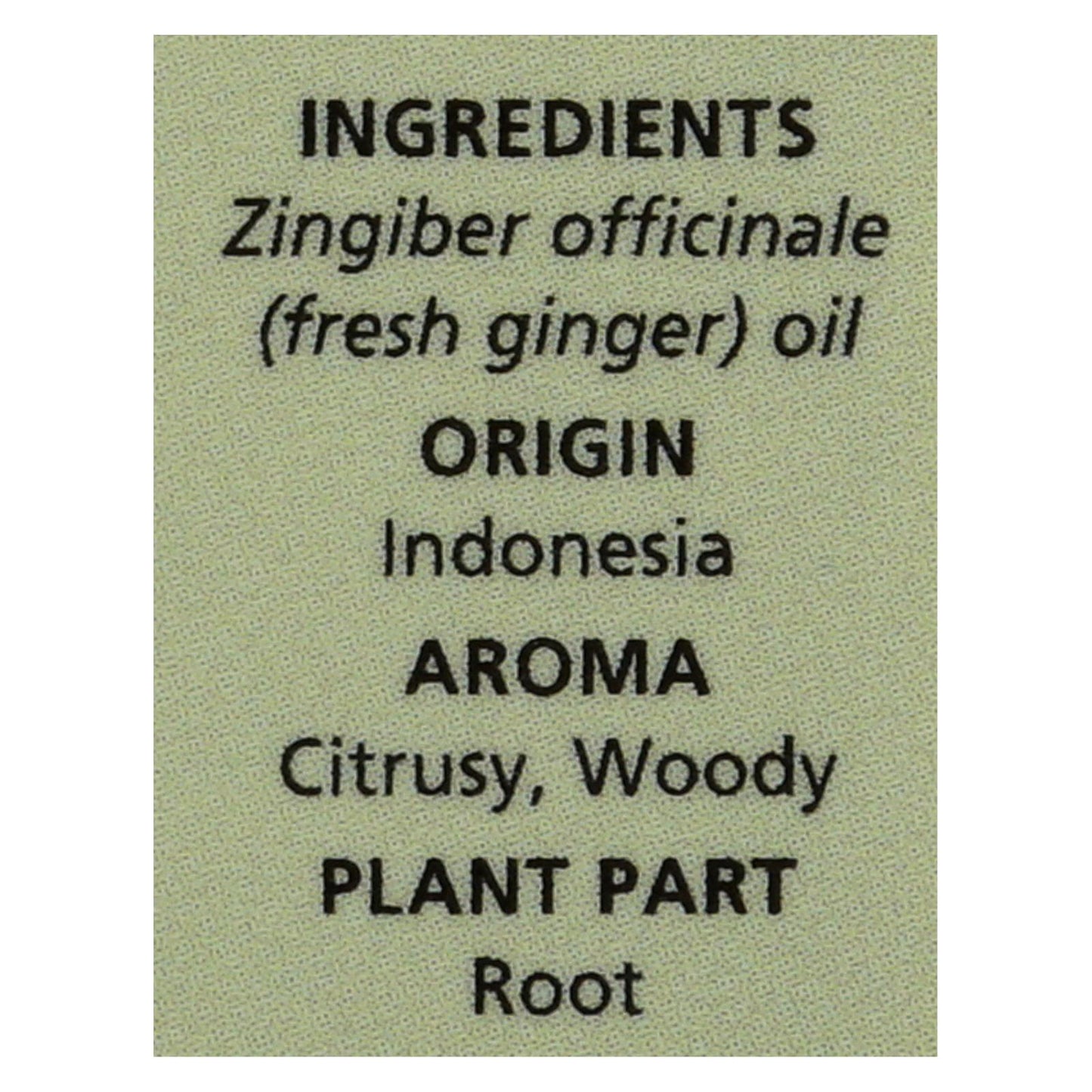 Aura Cacia - Essential Oil - Fresh Ginger - 0.5 oz.