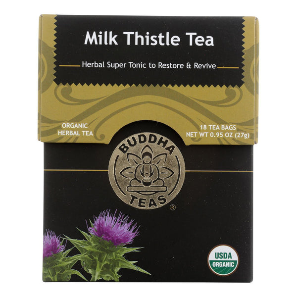 Buddha Teas - Organic Tea - Milk Thistle - Case of 6 - 18 Count