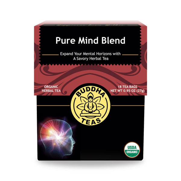 Buddha Teas - Organic Tea - Pure Mind - Case of 6 - 18 Count