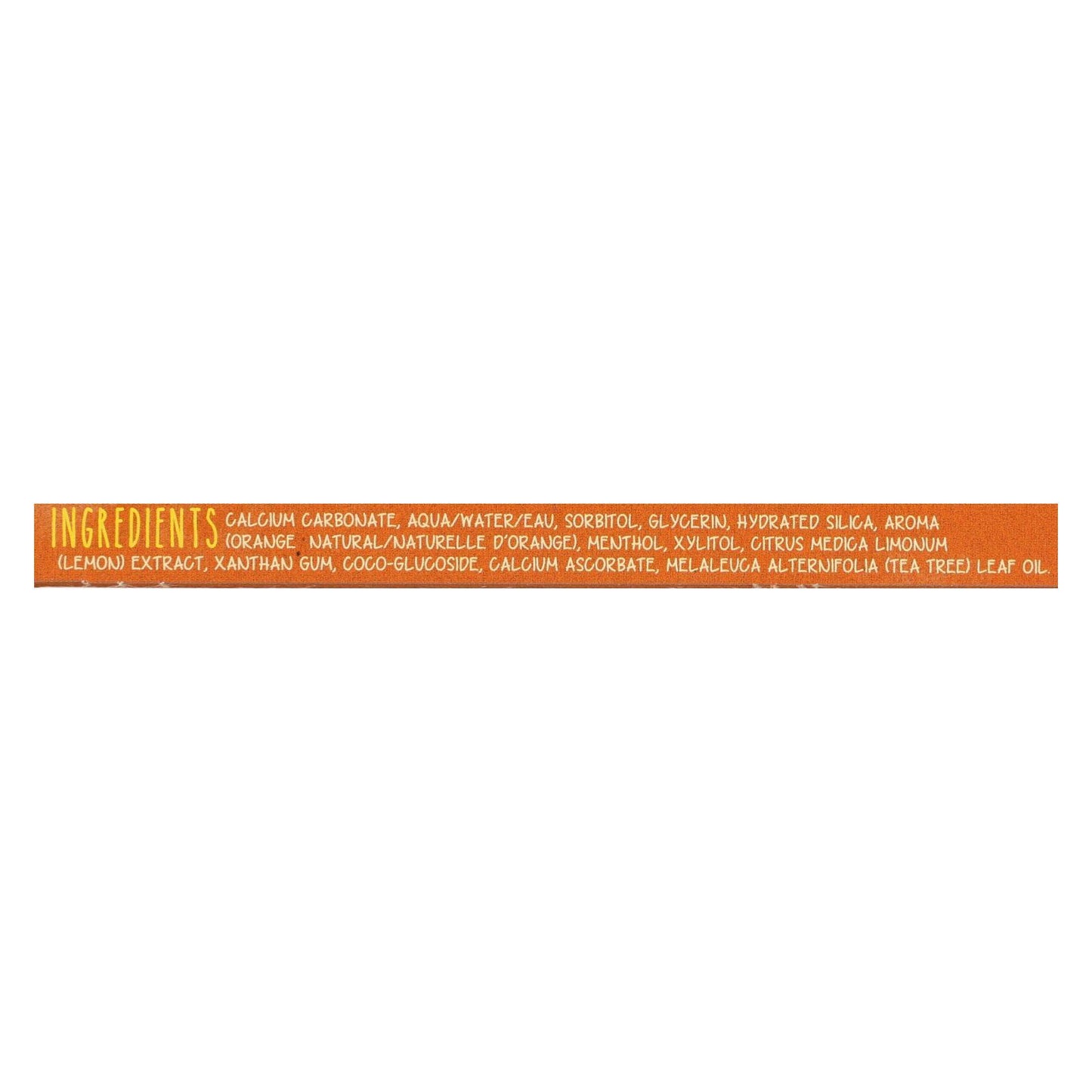 The Green Beaver Toothpaste - Zesty Orange Toothpaste - Case of 1 - 2.5 fl oz.