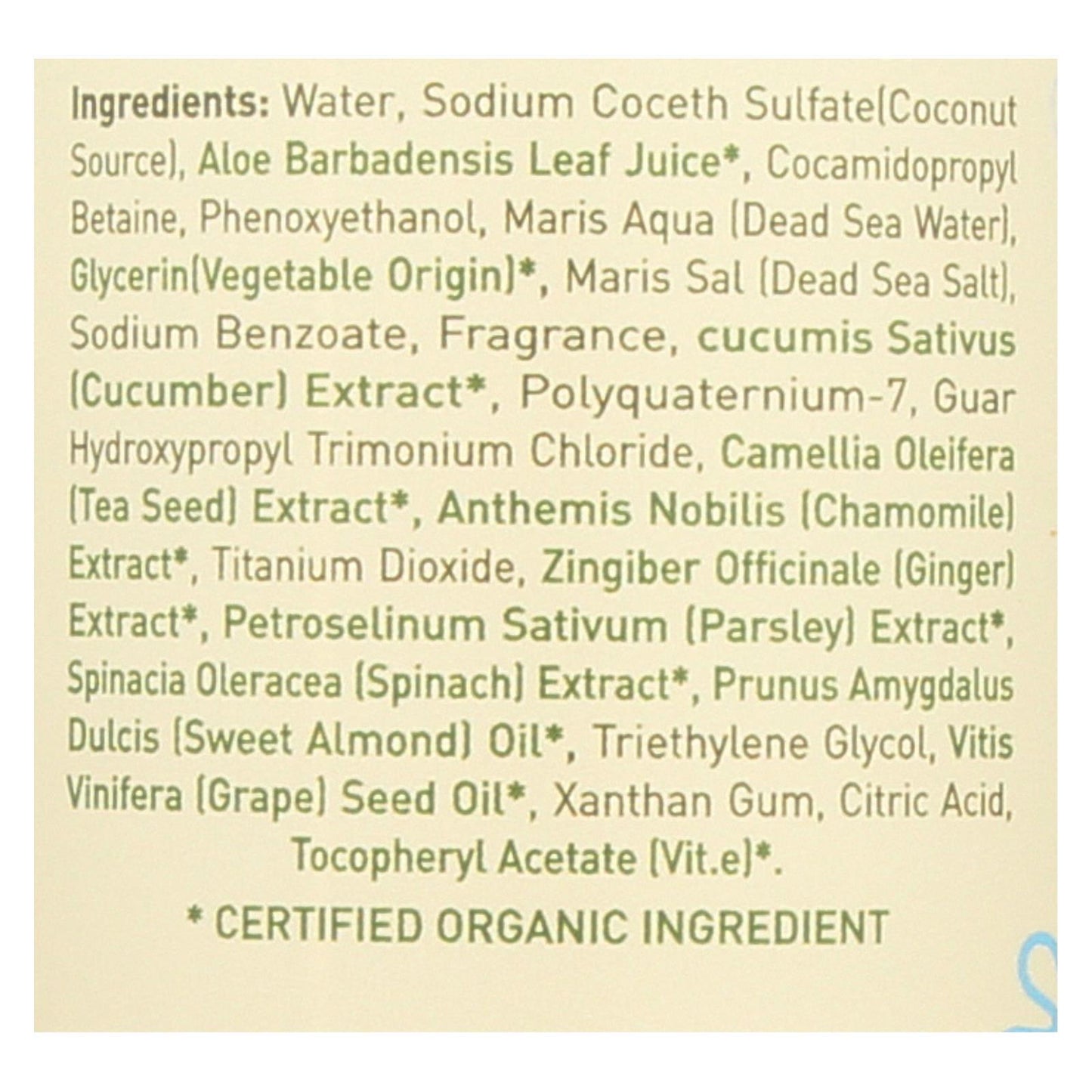 Ecolove Shampoo - Green Vegetables Family Shampoo For All Hair Types - Case of 1 - 17.6 fl oz.